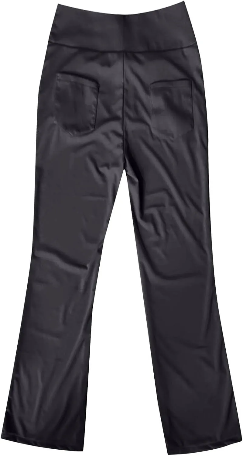 Womens Wide Leg Yoga Pants Casual Work Dress Pants Loungewear Sweatpant High Waist Comfy Loose Trousers with Pockets