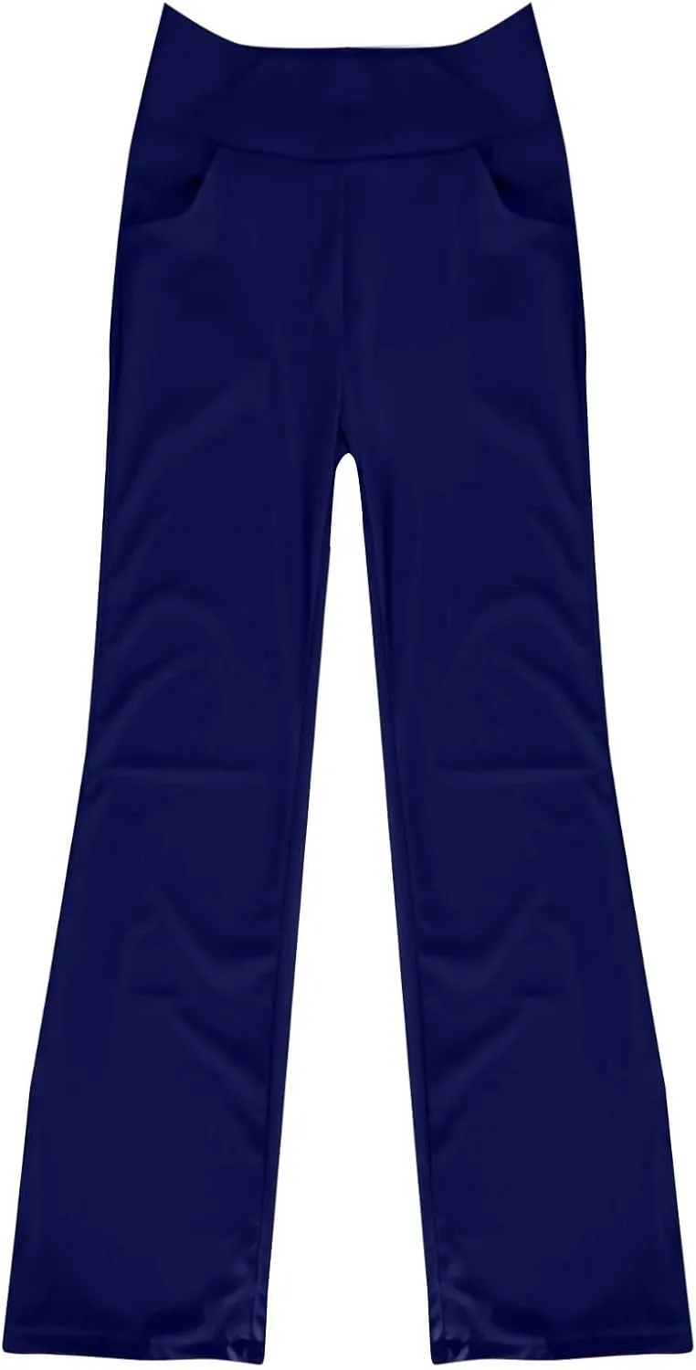 Womens Wide Leg Yoga Pants Casual Work Dress Pants Loungewear Sweatpant High Waist Comfy Loose Trousers with Pockets