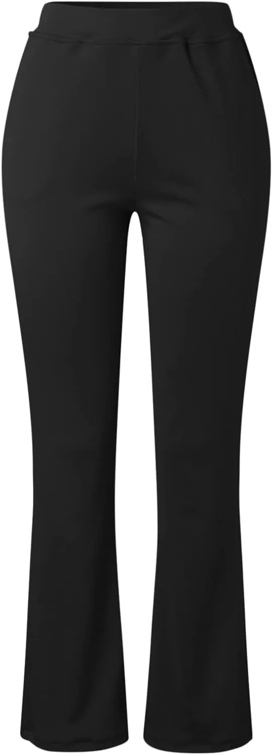 Work Pants Women High Waist Dress Pant Business Casual Outfits 4 Way Stretch Bootleg Yoga Pants Workout Slacks