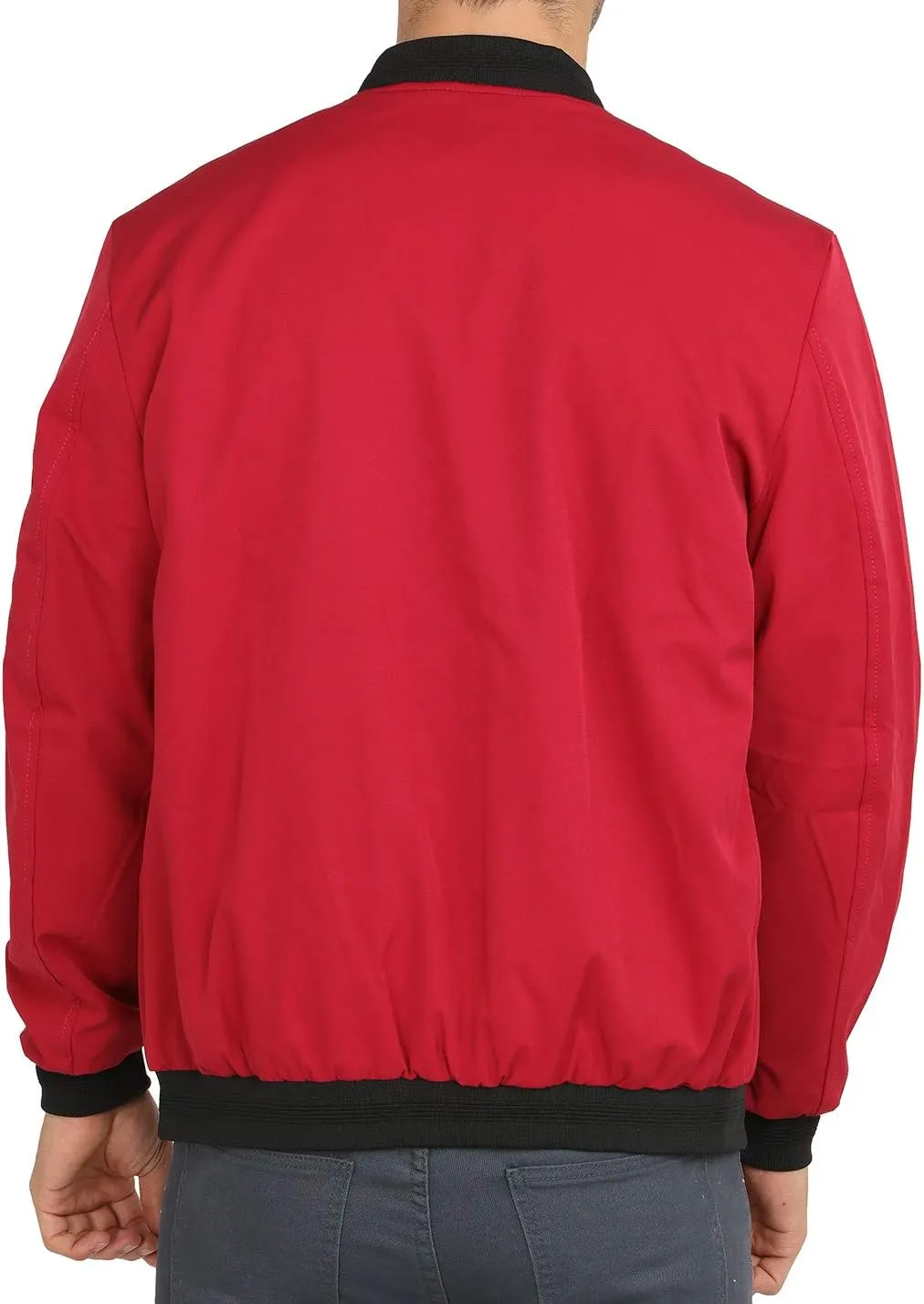 WULFUL Mens Casual Lightweight Jacket Softshell Flight Bomber Jacket Varsity Windbreaker