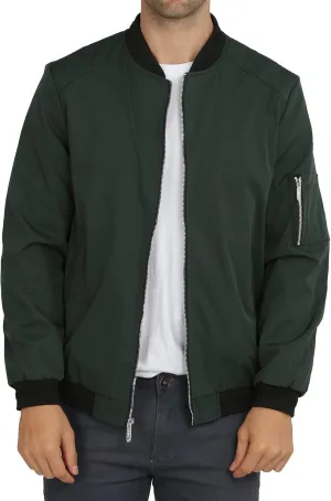WULFUL Mens Casual Lightweight Jacket Softshell Flight Bomber Jacket Varsity Windbreaker