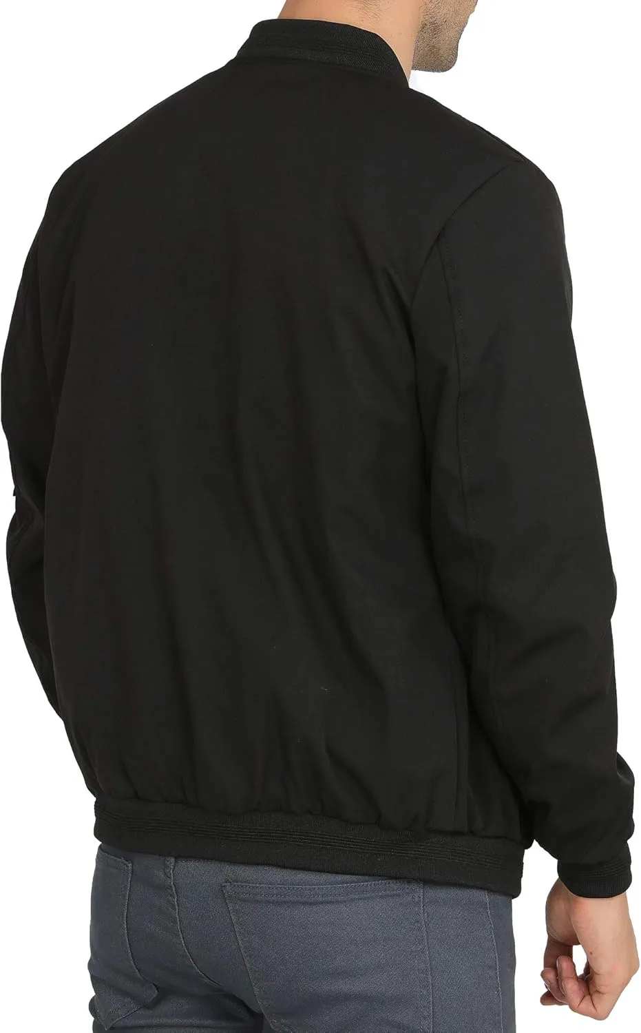 WULFUL Mens Casual Lightweight Jacket Softshell Flight Bomber Jacket Varsity Windbreaker