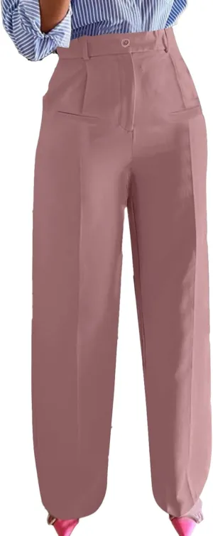 YOOTIKO Womens Wide Leg Dress Pants High Waisted Straight Leg Slacks Business Casual Work Trousers