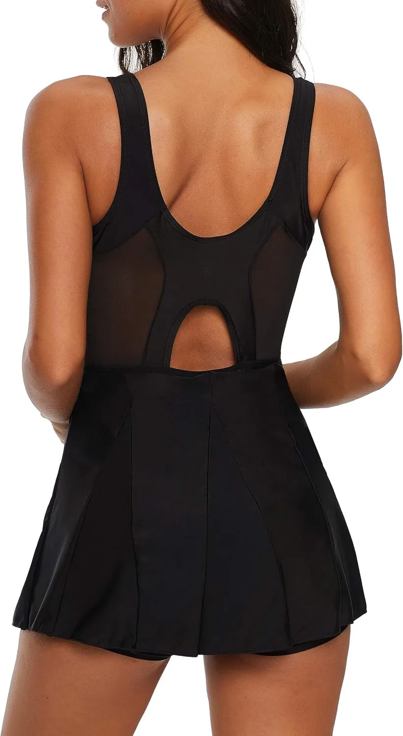 Zando Swim Suits for Women 2025 Swim Dress Womens SwimsuitsBathing Suits Swim Skirt One Piece Swimsuit Tummy Control