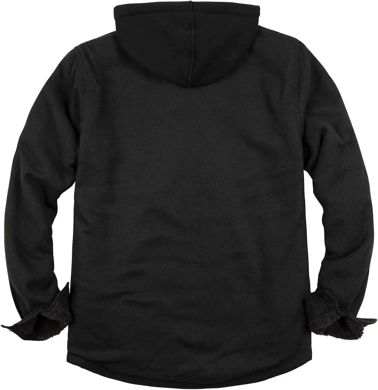 ZENTHACE Men's Sherpa Lined Full Zip Hooded Plaid Shirt Jacket