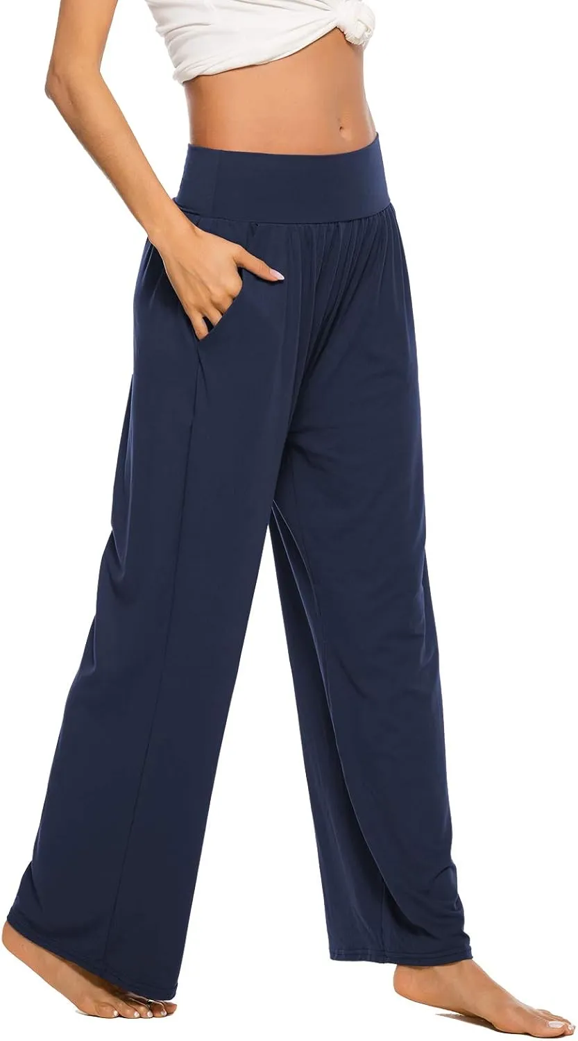 ZJCT Womens Yoga Sweatpants Comfy Loose Casual Wide Leg Lounge Joggers Pants with Pockets