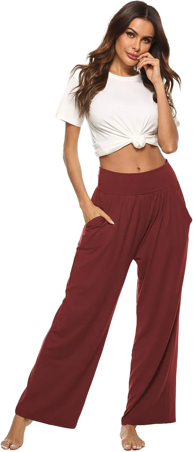 ZJCT Womens Yoga Sweatpants Comfy Loose Casual Wide Leg Lounge Joggers Pants with Pockets